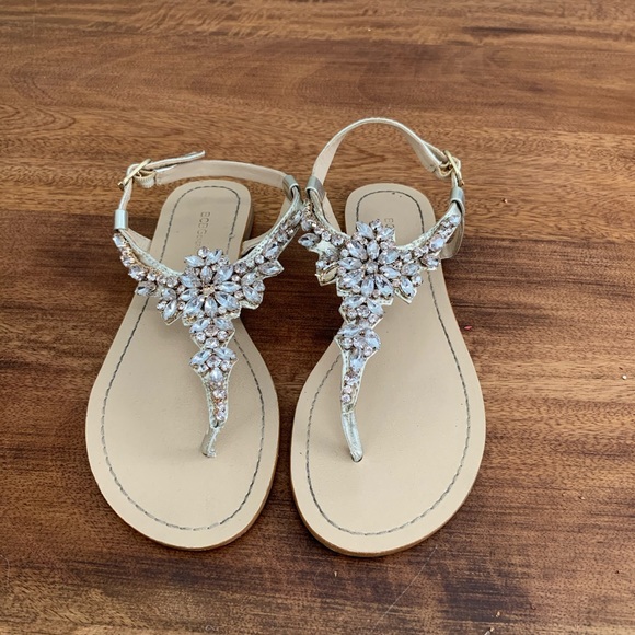 BCBGeneration Shoes | Bcbg Jeweled Nude Sandals | Poshmark